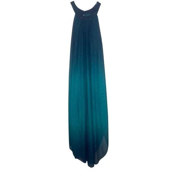 halter neck maxi dress beach Butterfly Halter Light Green Maxi Dress